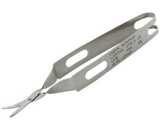 11.75 cm scissors w/ 1.6 cm curved blunt/blunt w/ serrations