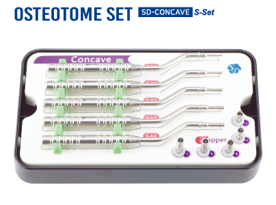 CONVEX OSTEOTOME SET (5ea) WITH STOPPERS CONCAVE 